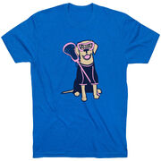 Girls Lacrosse Short Sleeve T-Shirt - Lily The Lacrosse Dog