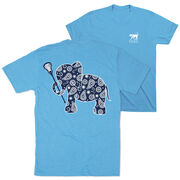 Girls Lacrosse Short Sleeve T-Shirt - Lax Elephant (Back Design)