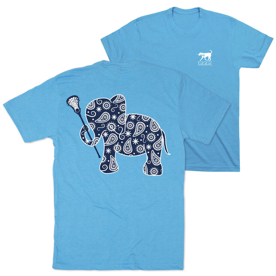 Girls Lacrosse Short Sleeve T-Shirt - Lax Elephant (Back Design)