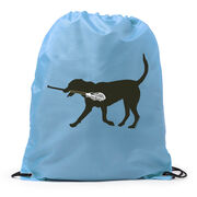 Max The LAX Dog Drawstring Backpack