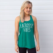 Girls Lacrosse Flowy Racerback Tank Top - Lacrosse Vibes