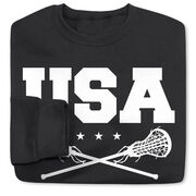 Girls Lacrosse Crewneck Sweatshirt - USA Girls Lacrosse