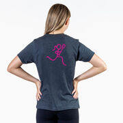 Lacrosse Short Sleeve T-Shirt - Neon Lax Girl (Back Design)