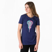 Girls Lacrosse Women's Everyday Tee - Lacrosse Stick Heart