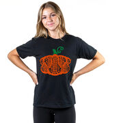 Girls Lacrosse Short Sleeve T-Shirt - Lax Stick Pumpkin