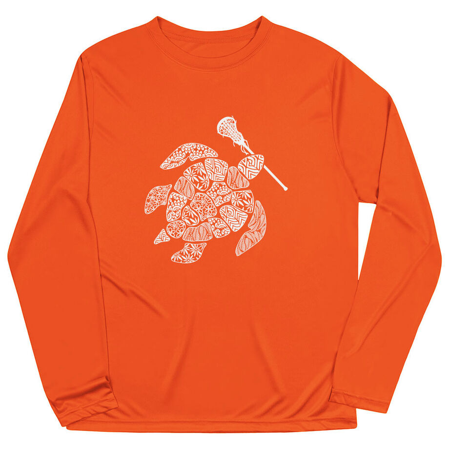 Girls Lacrosse Long Sleeve Performance Tee - Lax Turtle