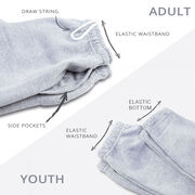 Girls Lacrosse Fleece Sweatpants - Girls Lacrosse Word