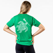 Girls Lacrosse Short Sleeve T-Shirt - Lax Turtle (Back Design)