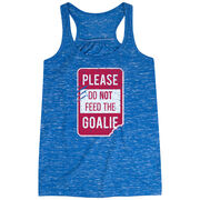 Women's Flowy Racerback Tank Top - Don’t Feed The Goalie