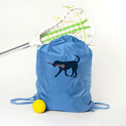 Lacrosse Sport Pack Cinch Sack LuLa The LAX Dog (Blue)