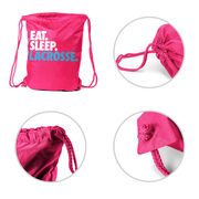 Lacrosse Drawstring Backpack Eat. Sleep. Lacrosse.