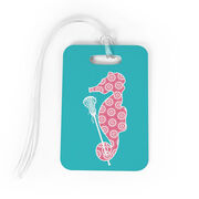 Girls Lacrosse Bag/Luggage Tag - Lax Seahorse