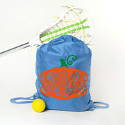 Girls Lacrosse Sport Pack Cinch Sack - Lax Stick Pumpkin
