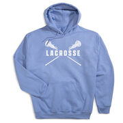 Girls Lacrosse Hooded Sweatshirt - Lacrosse Crossed Girls Sticks