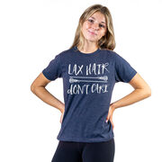 Girls Lacrosse T-Shirt Short Sleeve Lax Hair Don't Care