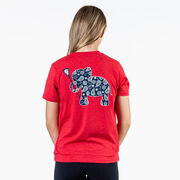 Girls Lacrosse Short Sleeve T-Shirt - Lax Elephant (Back Design)