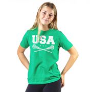 Girls Lacrosse T-Shirt Short Sleeve - USA Girls Lacrosse