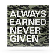 Motivational Canvas Wall Art - Always Earned Never Given