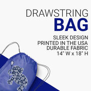 Girls Lacrosse Drawstring Backpack Lax Elephant