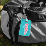 Girls Lacrosse Bag/Luggage Tag - Lax Seahorse