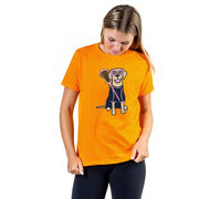 Girls Lacrosse Short Sleeve T-Shirt - Lily The Lacrosse Dog