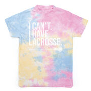 Girls Lacrosse Short Sleeve T-Shirt - I Can't I Have Lacrosse Tie Dye