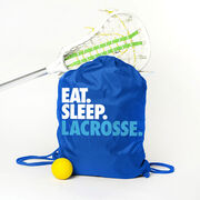 Lacrosse Drawstring Backpack Eat. Sleep. Lacrosse.