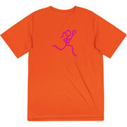 Girls Lacrosse Short Sleeve Performance Tee - Neon Lax Girl