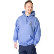 Guys Lacrosse Hooded Sweatshirt - Lacrosse Dad Sticks (Back Design)
