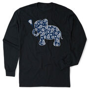 Girls Lacrosse Tshirt Long Sleeve - Lax Elephant