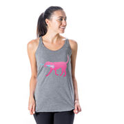 Girls Lacrosse Women's Everyday Tank Top - LuLa The Lax Dog Pink