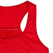 Girls Lacrosse Flowy Racerback Tank Top - My Goal Is To Deny Yours Goalie