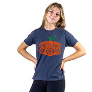 Girls Lacrosse Short Sleeve T-Shirt - Lax Stick Pumpkin