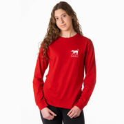 Girls Lacrosse Tshirt Long Sleeve - Lax Turtle (Back Design)