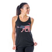 Girls Lacrosse Women's Everyday Tank Top - Patriotic LuLa The Lax Dog