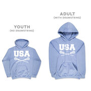 Girls Lacrosse Hooded Sweatshirt - USA Girls Lacrosse