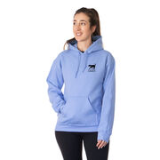 Girls Lacrosse Hooded Sweatshirt - Crossed Girls Sticks (Back Design)