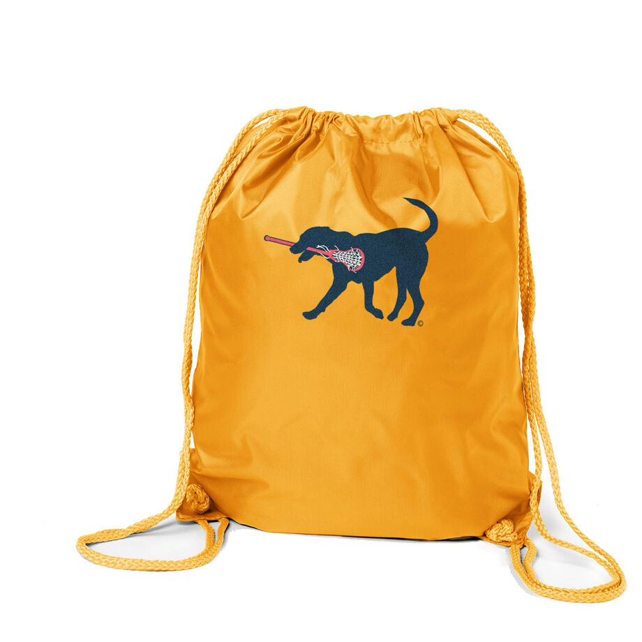Lacrosse Drawstring Backpack LuLa The LAX Dog(Blue)