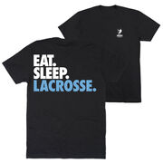 Lacrosse Short Sleeve T-Shirt - Eat. Sleep. Lacrosse. (Back Design)