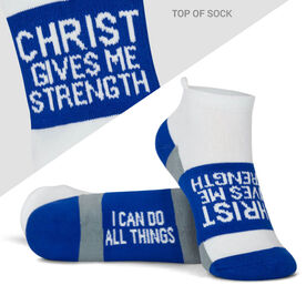 Socrates&reg; Woven Performance Sock - Christ Give Me Strength