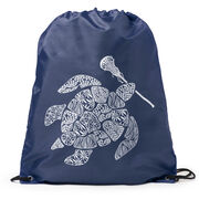 Girls Lacrosse Drawstring Backpack - Lax Turtle