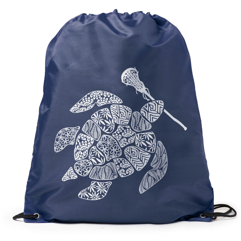 Girls Lacrosse Drawstring Backpack - Lax Turtle