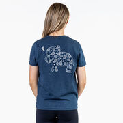 Girls Lacrosse Short Sleeve T-Shirt - Lax Elephant (Back Design)