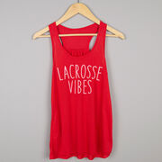 Girls Lacrosse Flowy Racerback Tank Top - Lacrosse Vibes