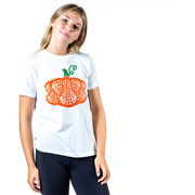 Girls Lacrosse Short Sleeve T-Shirt - Lax Stick Pumpkin