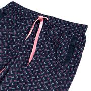Girls Lacrosse Lounge Pants - Lacrosse Stick Herringbone (Pink)