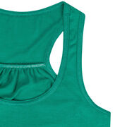 Girls Lacrosse Flowy Racerback Tank Top - Top Shelf Elf