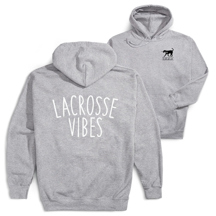 Girls Lacrosse Hooded Sweatshirt - Lacrosse Vibes (Back Design)