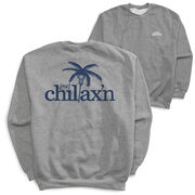 Lacrosse Crewneck Sweatshirt - Just Chillax'n (Back Design)