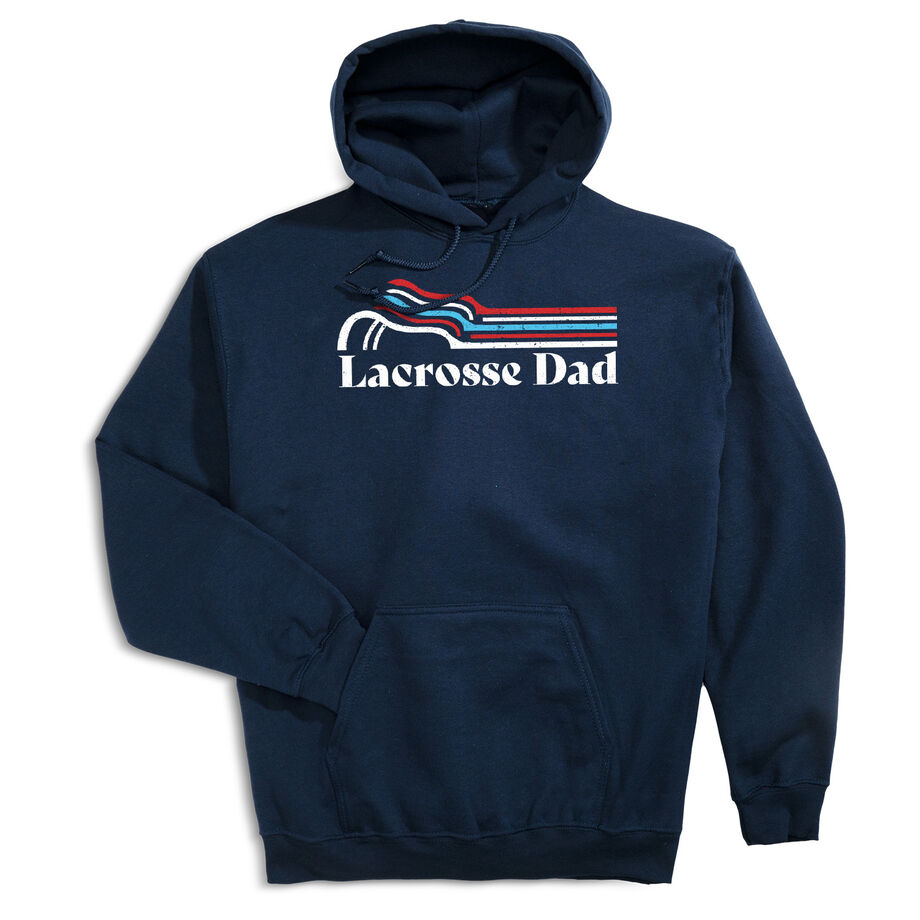 Guys Lacrosse Hooded Sweatshirt - Lacrosse Dad Sticks